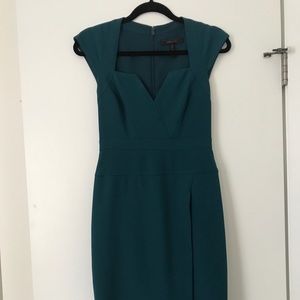 Asymmetrical neckline dress